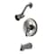 Kingston Brass Tub and Shower Faucet, 3, Wall Mount, Brushed Nickel KB1638FL - alternate 1